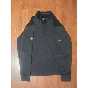 Nike Golf Tour Performance Dri-Fit Gray Black 1/4 Zip Pullover Jacket - Men's M